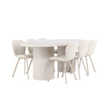 Narvik, Lilja Oval matgrupp Beige, Beige, 200 x 100