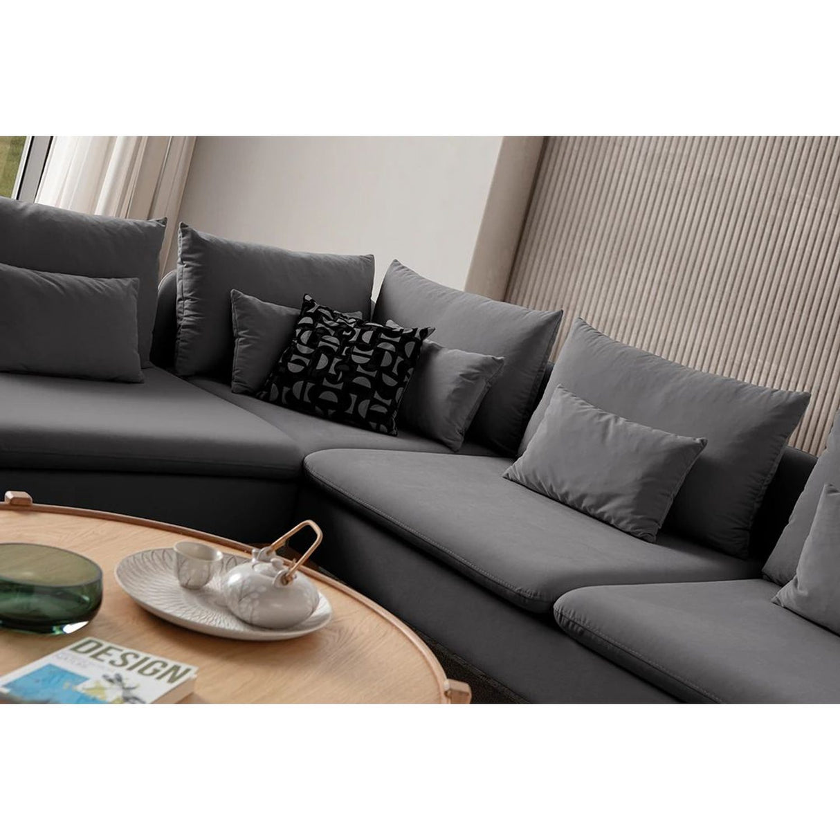 Flexy L (194 x 95 x 154 cm) Hörnsoffa Antracit