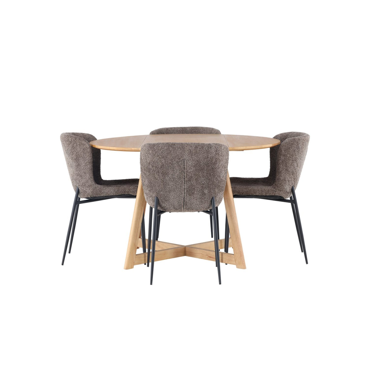 Yakidon, Modesto Rund matgrupp Svart,Brun, Brun, ⌀120
