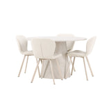 Lanzo, Lilja Runt matgrupp Beige, Beige, 4st