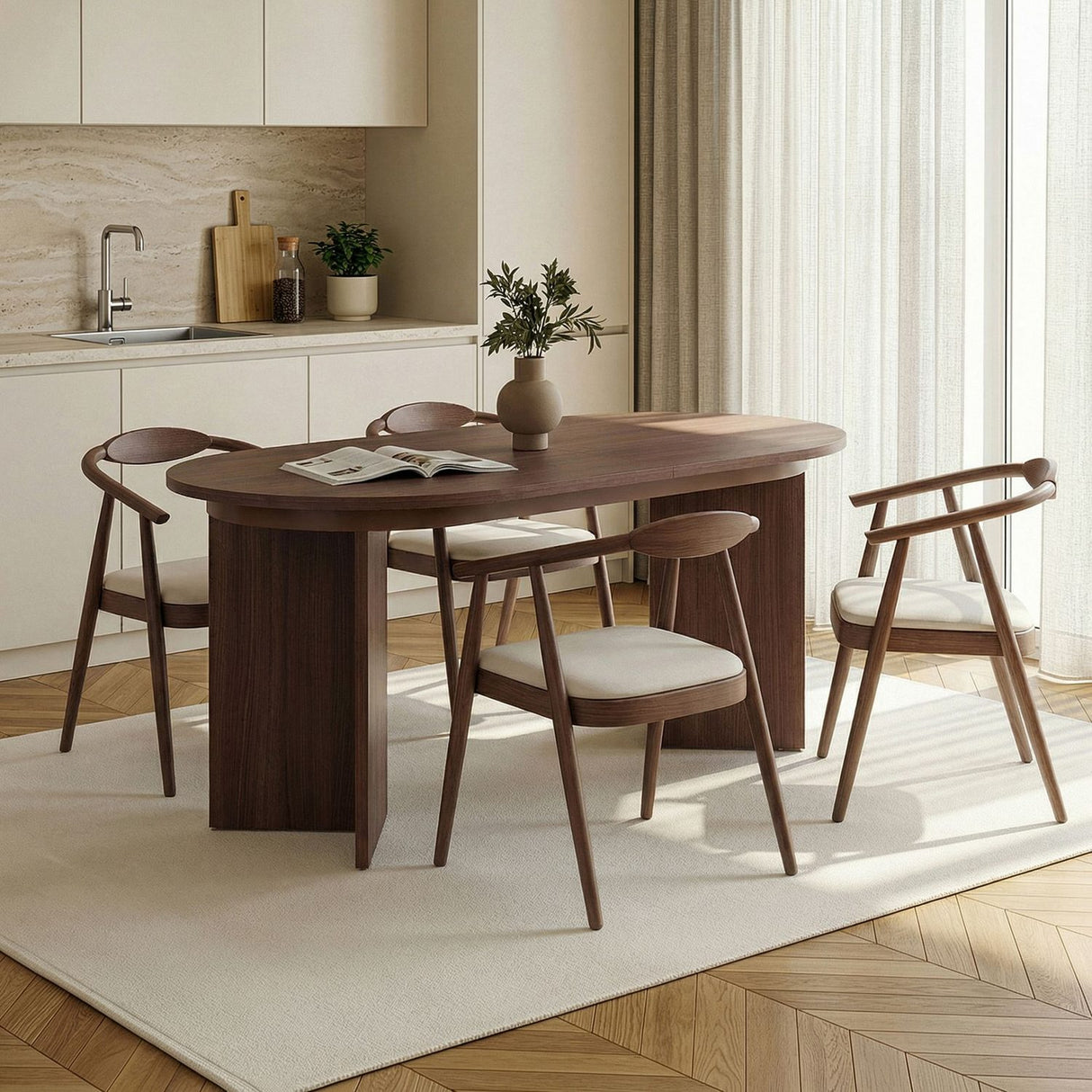 Amadeus Utdragbart matbord Milano Walnut