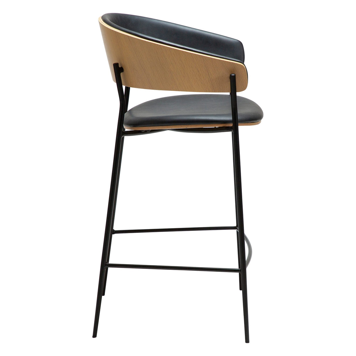 Crib Barstol Raven Black, Bleached Oak