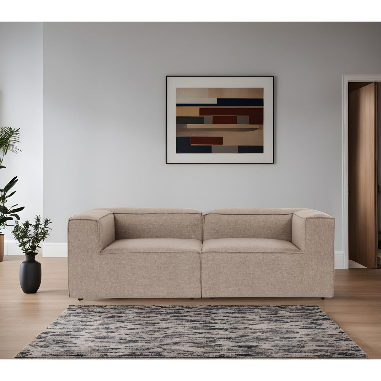 Fora 2-sits (214 x 66 x 105 cm) 2-sitssoffa Brun