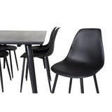 Dipp, Polar Rektangulär matgrupp Svart, Svart, 180 x 90