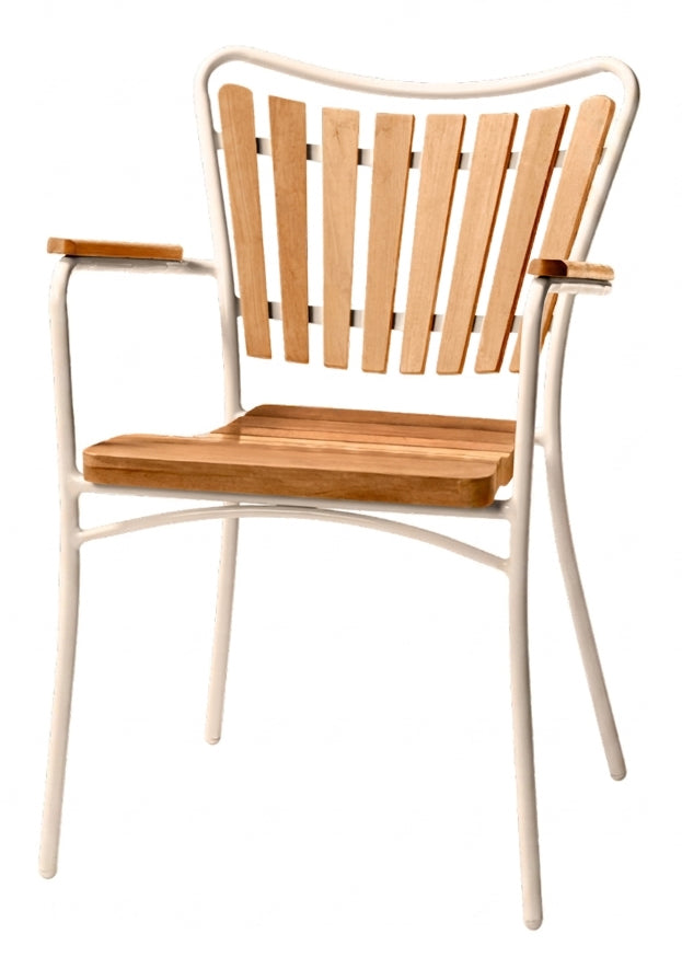 Ellen Trädgårdsstol i Teak och Aluminium Sandy Grey