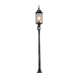 Milano E27 1.31m Svart/Silver Lyktstolpe
