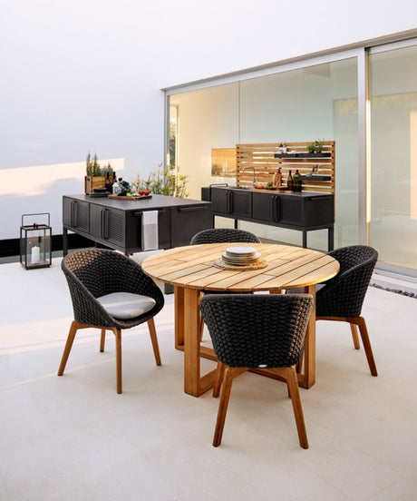 Endless Matbord Rund 130cm Teak