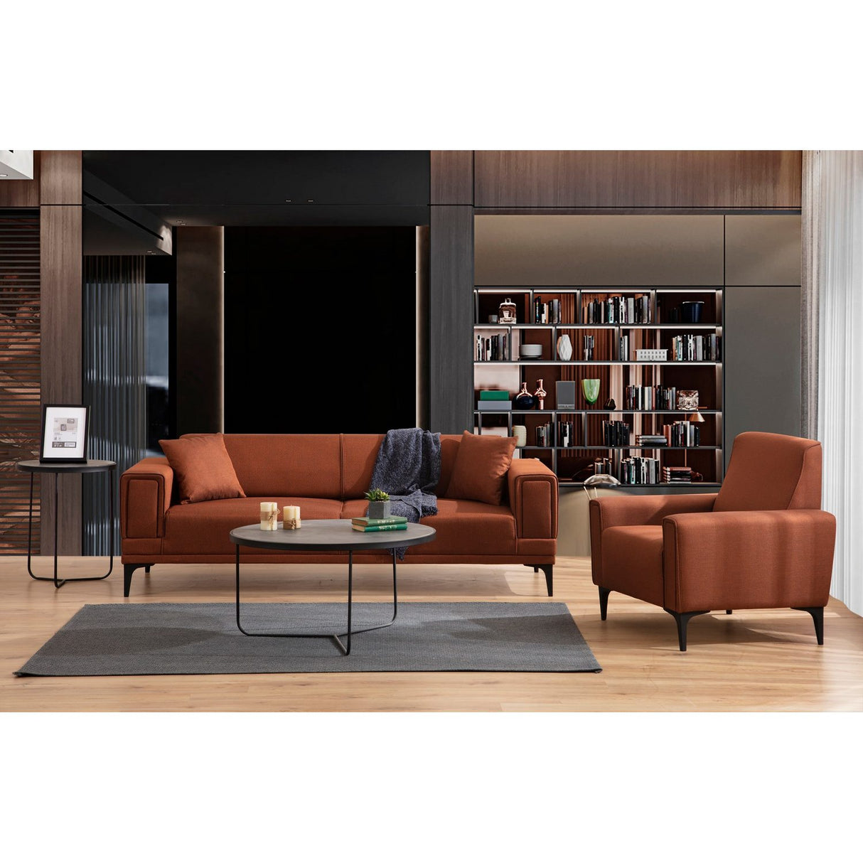 Horizon (230 x 95 x 77 cm) 3-sitssoffbädd Rio-röd