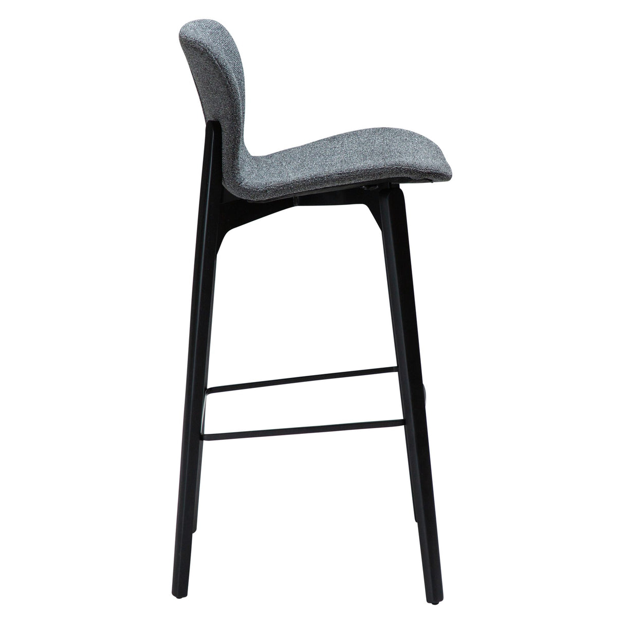 Paragon Barstol Pebble Grey Bouclé, Black 75 cm