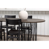 Stone, Montros Oval matgrupp Svart, Svart, mocka, 220 x 100