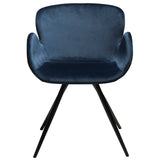 Gaia Stol Midnight Blue Velvet, Black