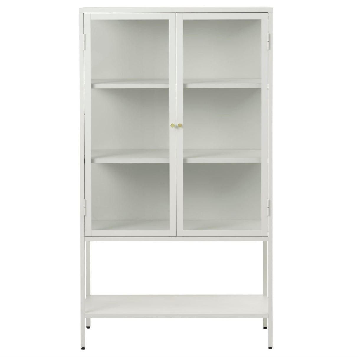 Milano Skåp 160 cm höga ben Glas Greige