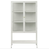 Milano Skåp 160 cm höga ben Glas Greige