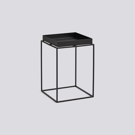 Tray Table L30 × B30 × H44 cm Brickbord Black, Black – pulverlackerat stål