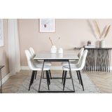 Estelle, Polar Rektangulär matgrupp Svart, vit, Svart, vit, 140 x 90