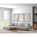 Addis Abeba Oak (170-280 x 98 x 78 cm) Hörnsoffa Grå, Vänster
