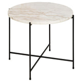 Opera Sidobord 52 cm Vit marmor