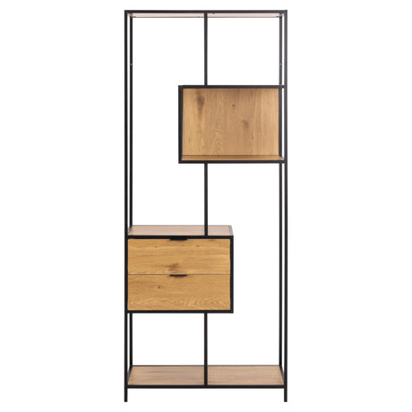 Notting Hill Bokhylla med 2 Lådor 185x77x35 cm Ek