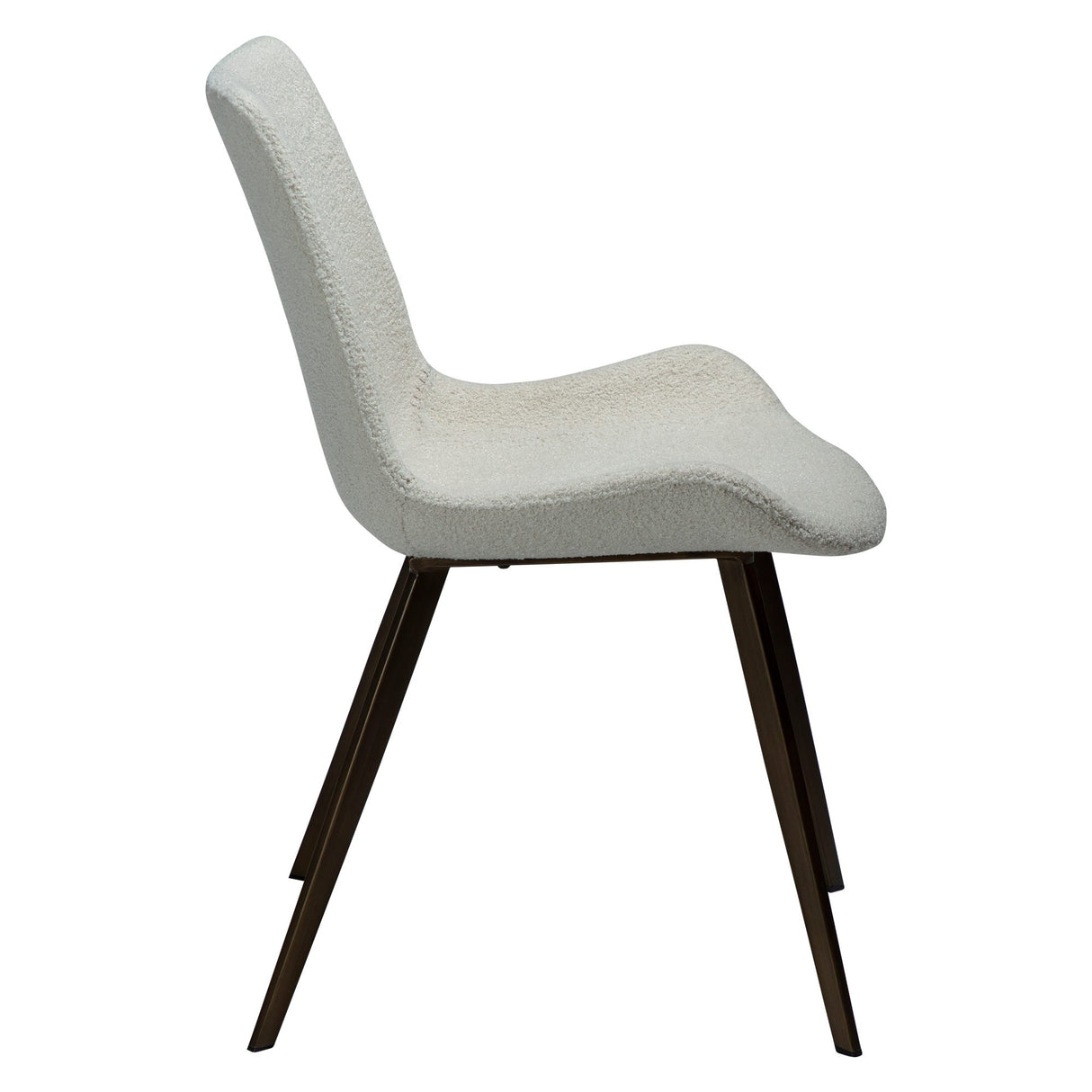 Hype Stol Dove Bouclé, Antique Brass