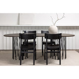 Stone, Montros Oval matgrupp Svart, Svart, mocka, 220 x 100