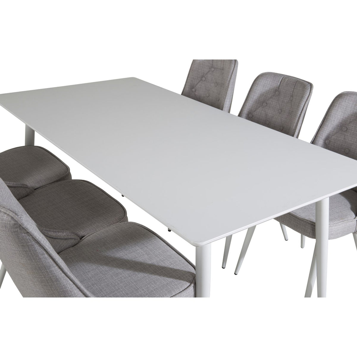 Polar, Velvet Deluxe Rektangulär matgrupp Vit, Vit, 180 x 90