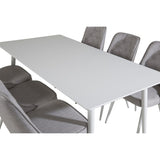 Polar, Velvet Deluxe Rektangulär matgrupp Vit, Vit, 180 x 90