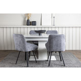 Disa, Rosie Rektangulär matgrupp Svart,Grå, Grå,Vit, 120 x 80