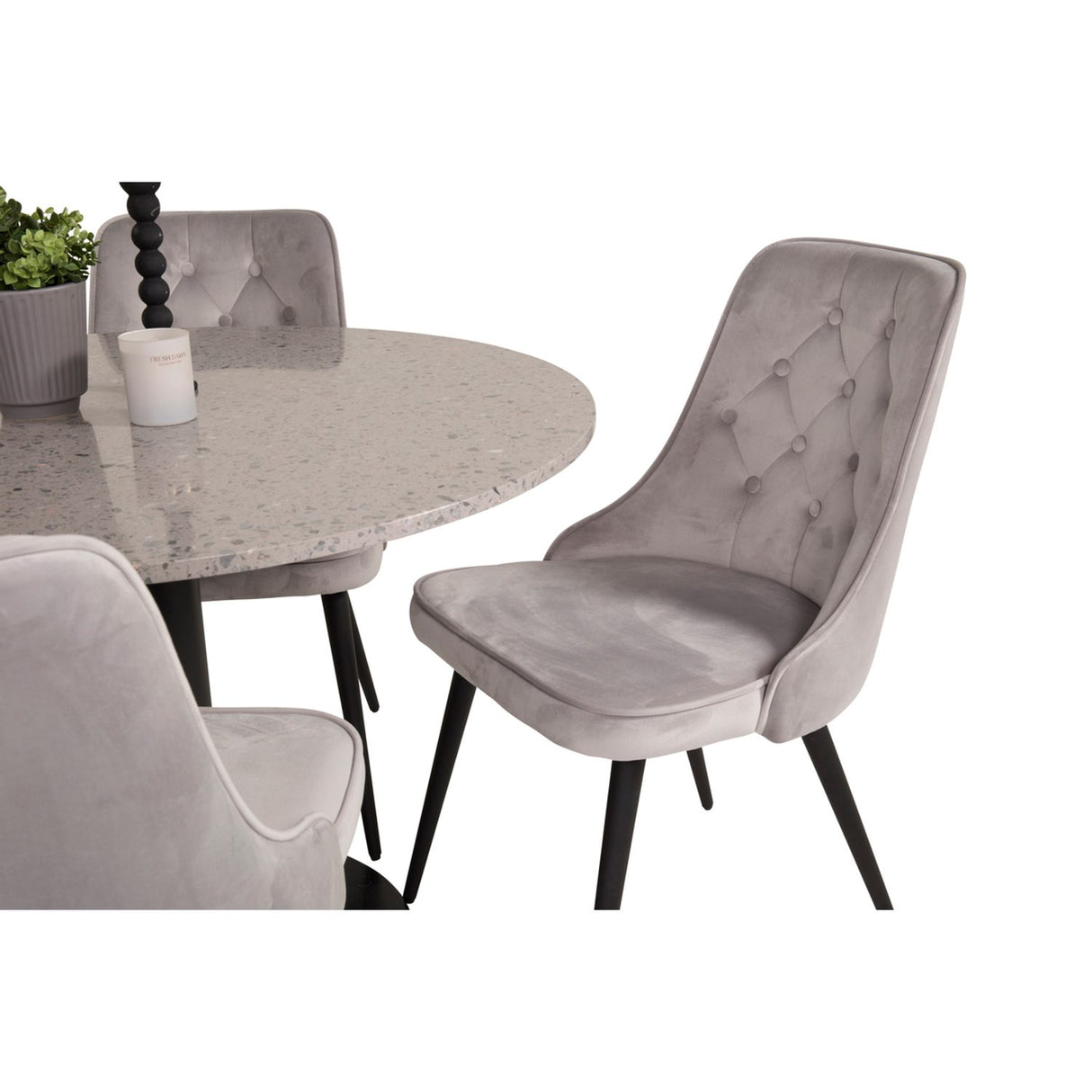 Razzia, Velvet Deluxe Rund matgrupp Svart
