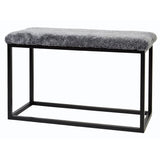 Palle L Bänk Charcoal Grey Silver/Black