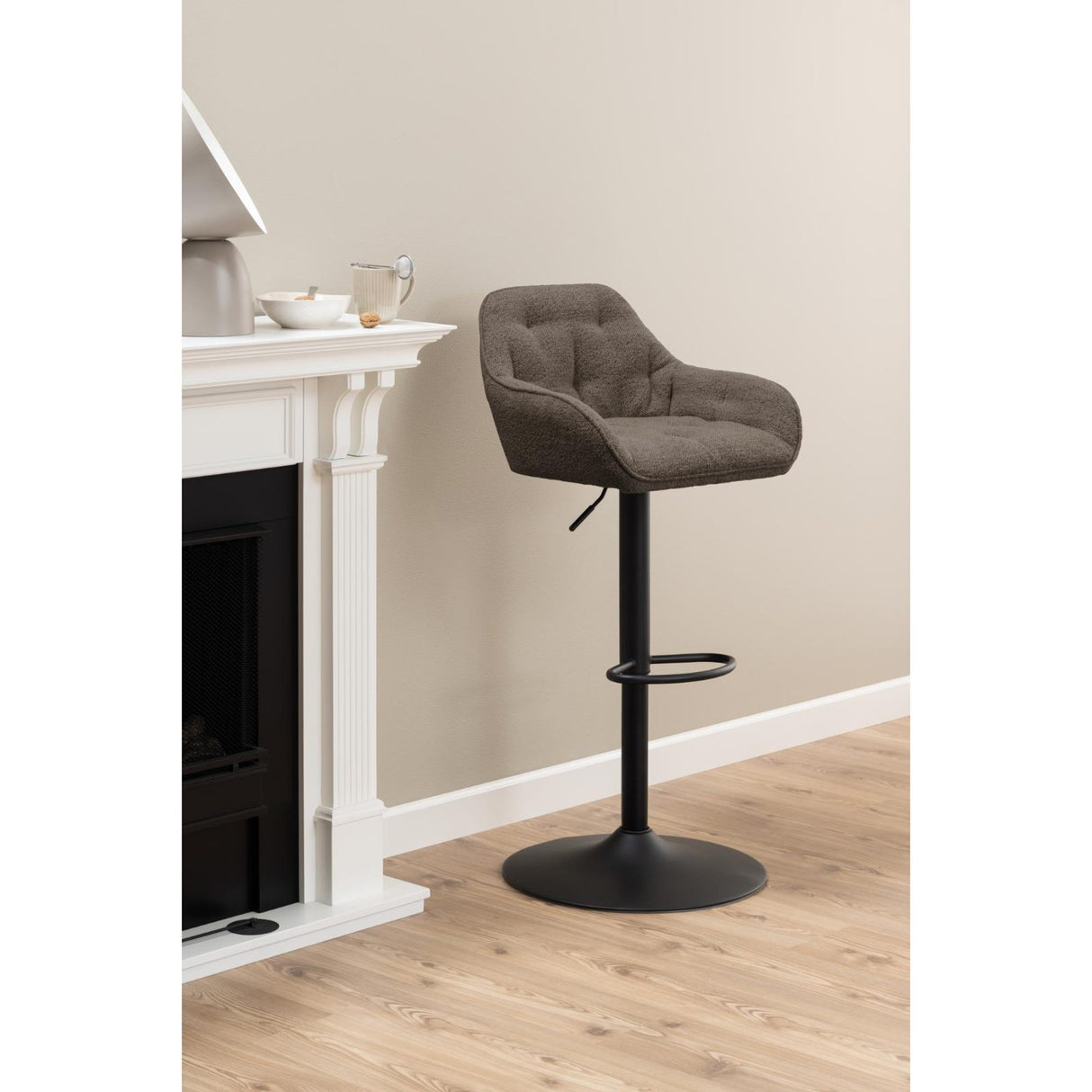 Toulon Barstol Trumpetbas Monza tyg Taupe