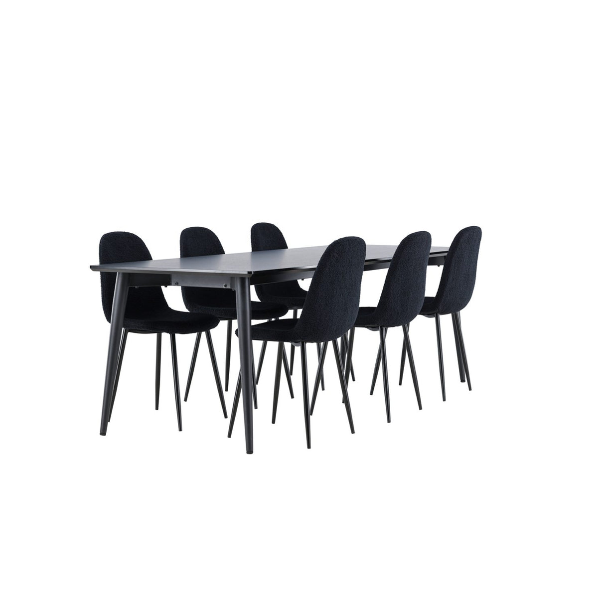 Ellis, Polar Rektangulär matgrupp Svart, Svart, 230 x 85