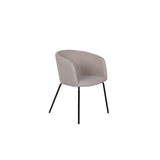 Berit Matstol Beige,Svart, Polyesterlinne, 55 x 78 x 55