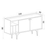 Helsingfors (150 x 80 x 40 cm) Konsolbord Sapphire Oak