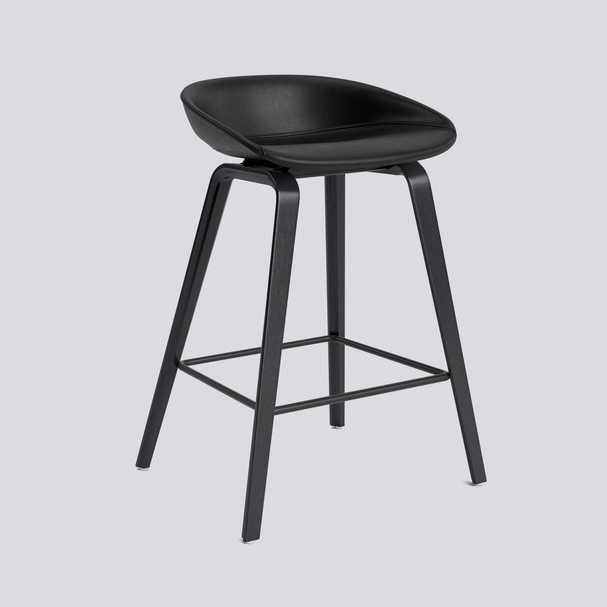 AAS 33 65 cm Barpall Sierra SI1001, Black – ekfaner med vattenbaserad lack, Black – pulverlackerat stål