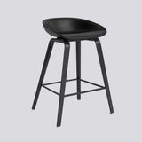 AAS 33 65 cm Barpall Sierra SI1001, Black – ekfaner med vattenbaserad lack, Black – pulverlackerat stål