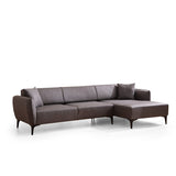 Gaborone (270-140 x 95 x 67 cm) Hörnsoffa Mörkgrå, Höger