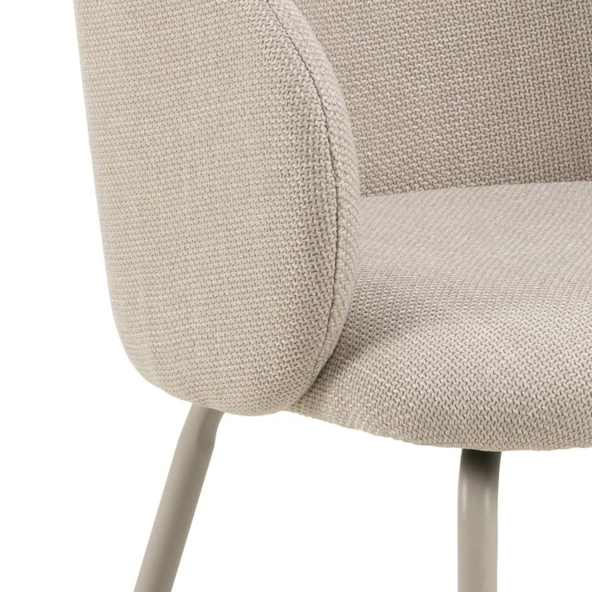 Chaumont Matstol med Armstöd Basel tyg Beige/Grå