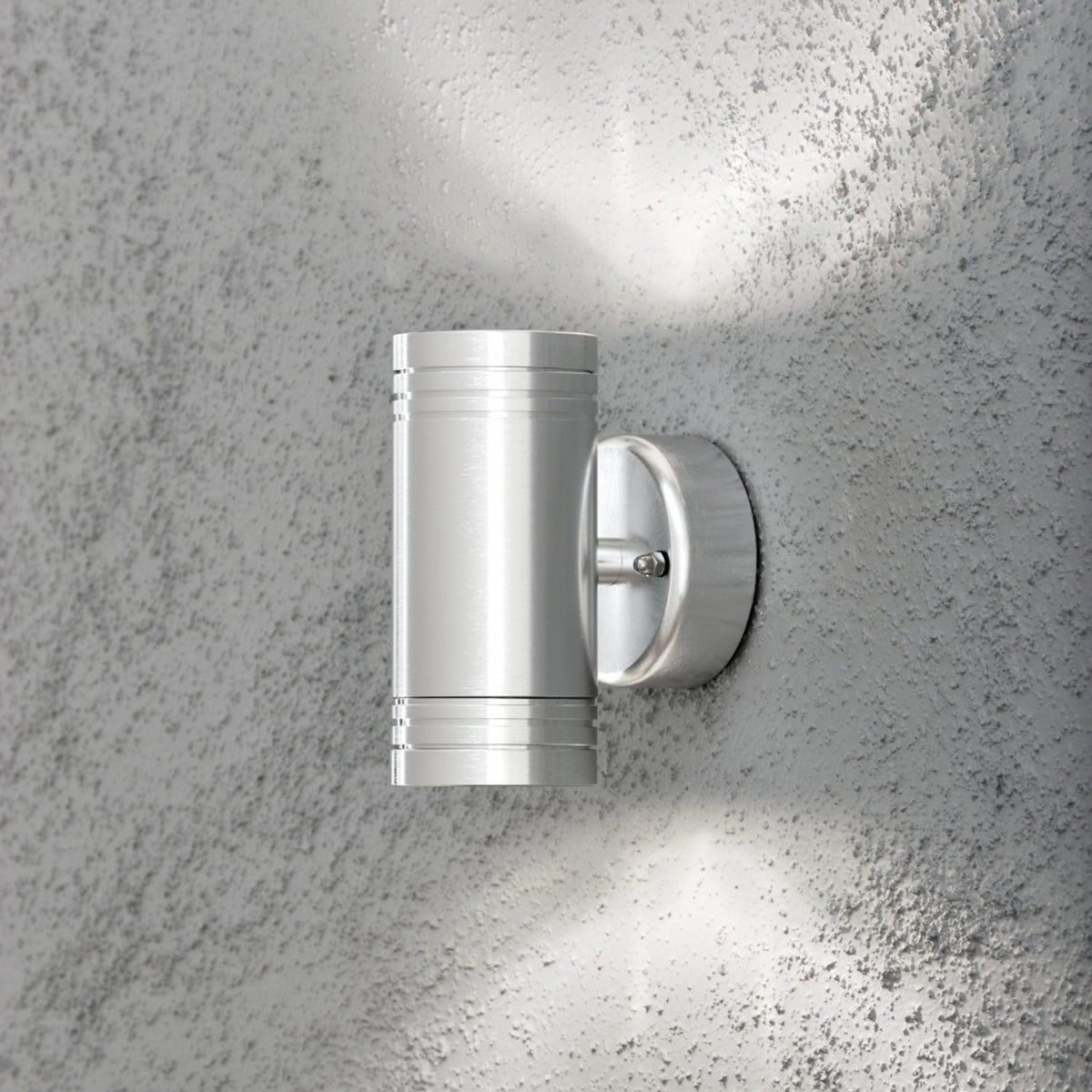Monza Dubbel HP-LED Anodiserad Vägglampa Ute