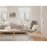 Curly Dubbel Fårskinn Fäll Charcoal Grey Silver