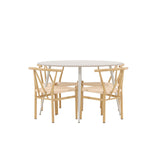 Plaza, Alfons Rund matgrupp Natur, Beige, ⌀120