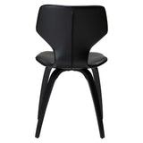 S.I.T Stol Vintage Black Art.Leather, Black Oak