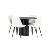 Olivia, Night Rund matgrupp Svart,Vit, Svart, ⌀110