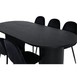 Bianca, Polar Oval matgrupp Svart, Svart, 200 x 90