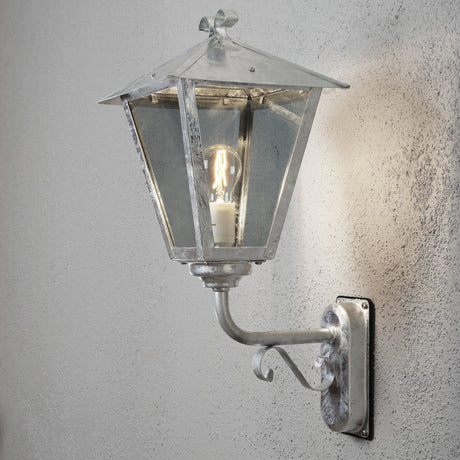 Benu E27 32 cm Vägglampa Ute Upp, Galvaniserad