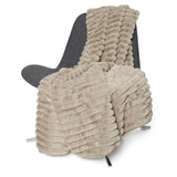 Stripy Pläd Taupe