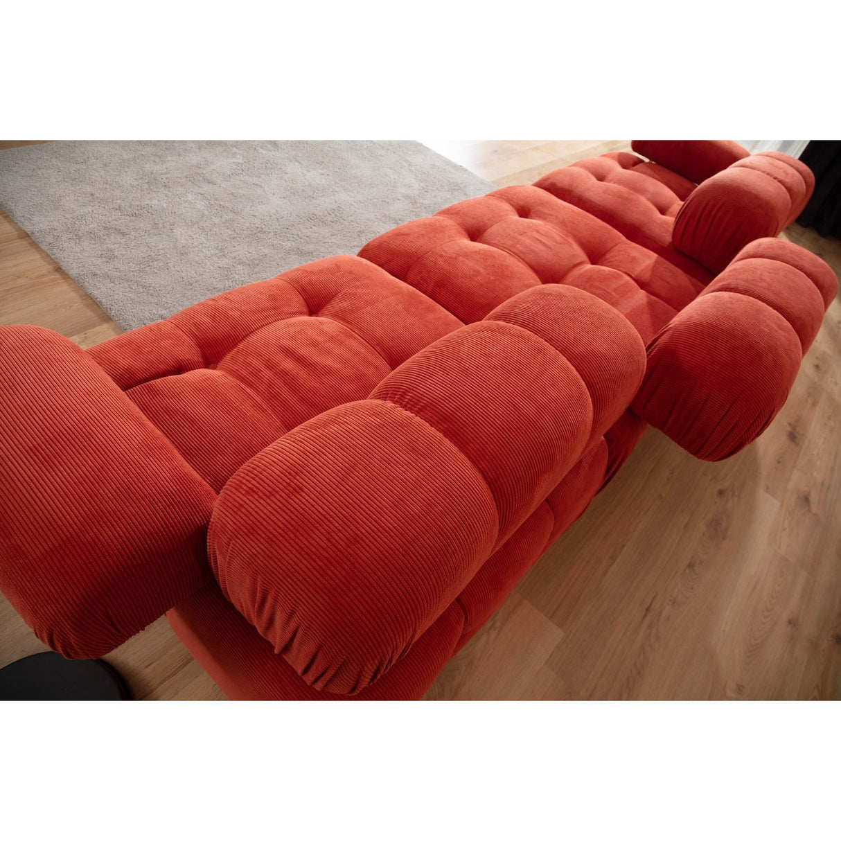 Riga 3-sits (300 x 100 x 80 cm) 3-sitssoffa Röd