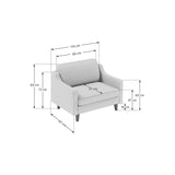 Oslo Loveseat (115 x 84 x 87 cm) 1-sitssoffa Dimgrå valnöt