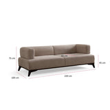 Atom 3-sits soffa Kräm / Svart