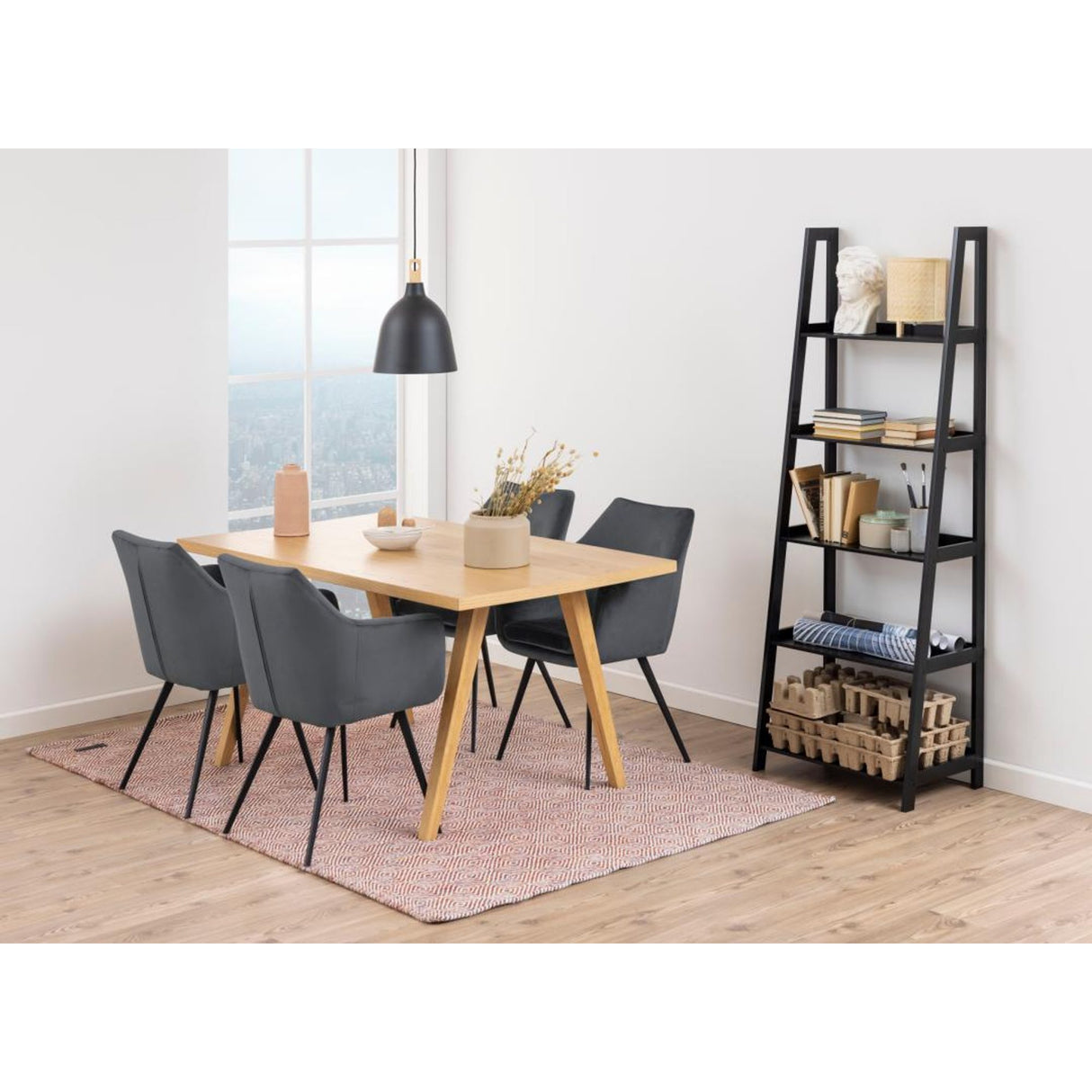 Wally Bokhylla 180x63x40 cm Svart