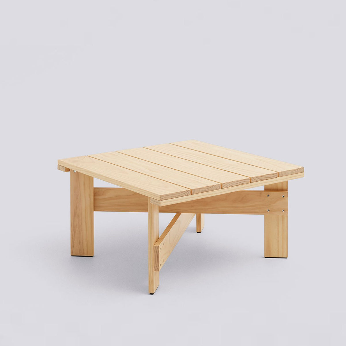 Crate L75,5 × B75,5 × H40 cm Soffbord massiv furu med vattenbaserad lack